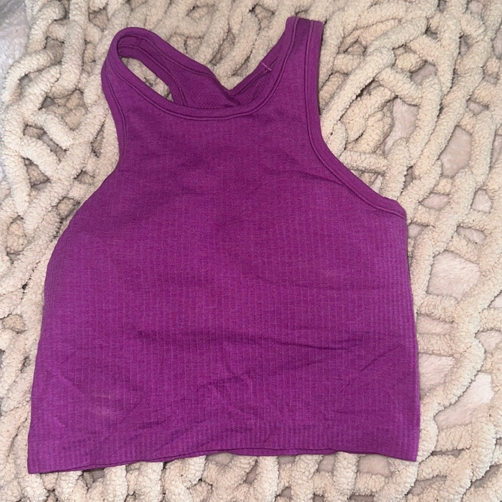 Purple lululemon crop top